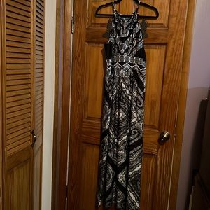 Black patterned dress by b. Calm size large